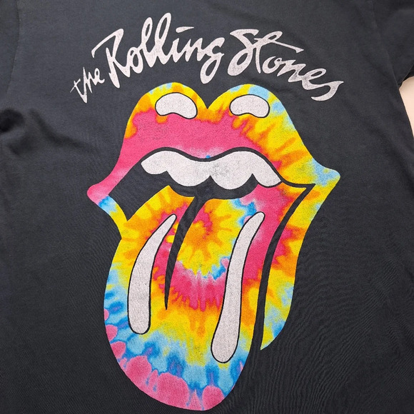 NEW Daydreamer x Free People XS Rolling Stones Tie Dye Tongue Boyfriend Tee - Picture 4 of 14